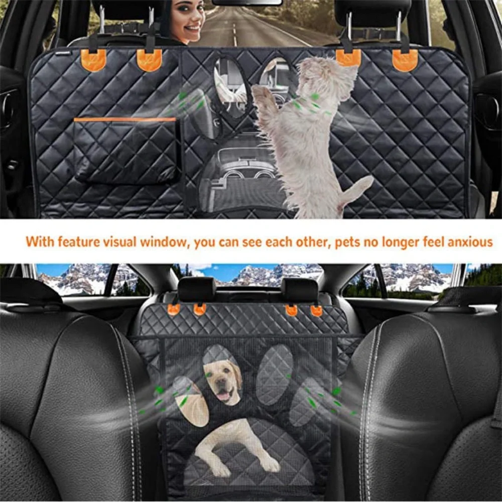Dog Car Seat Cover with Removable Licking Mat Waterproof/Scratch proof protector